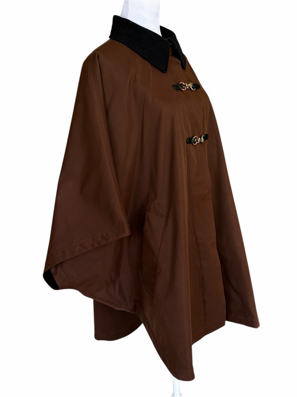 Talbots Chocolate Brown Woven
Water-Resistant Cape Equestrian Old Money - Picture 4 of 9